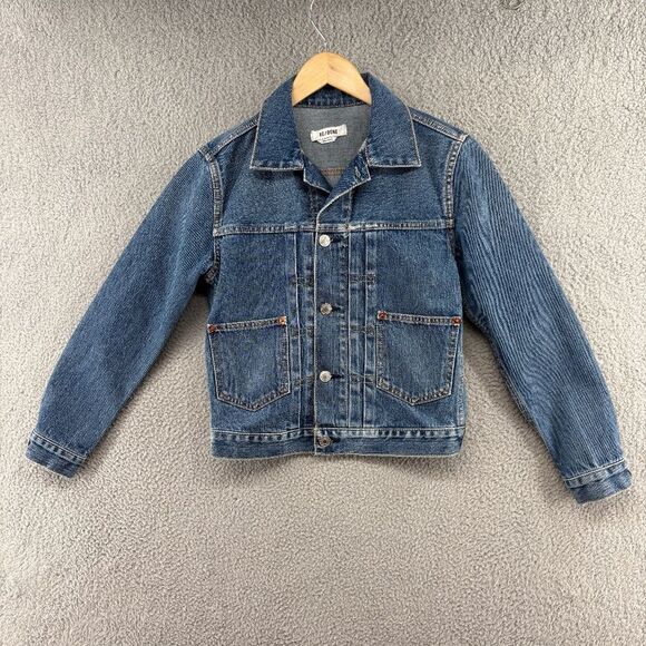 RE/DONE 60's Stoned Shrunken Denim Jacket size XS - Picture 1 of 13